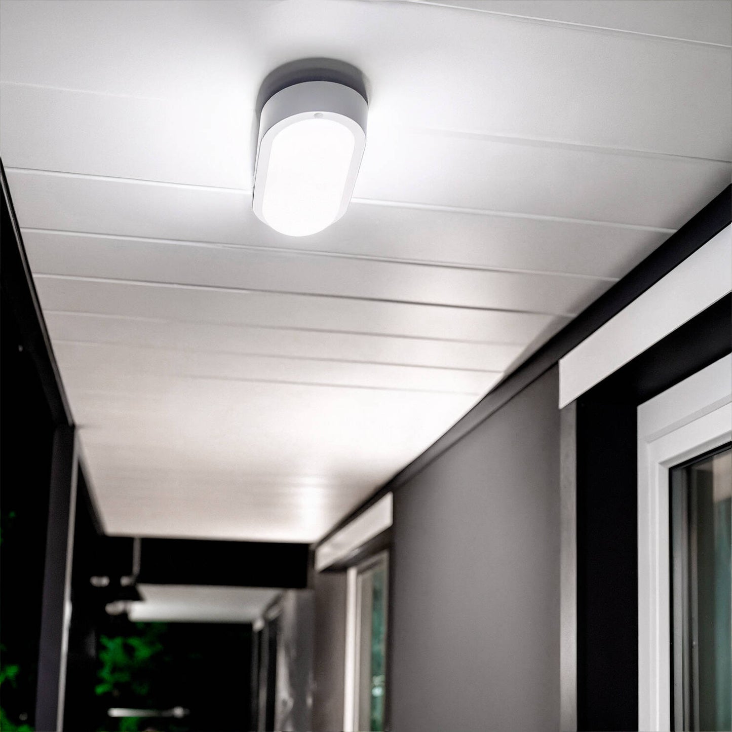 Plafón LED 15W Oval para Exterior 85x173 mm IP65 Hublot White