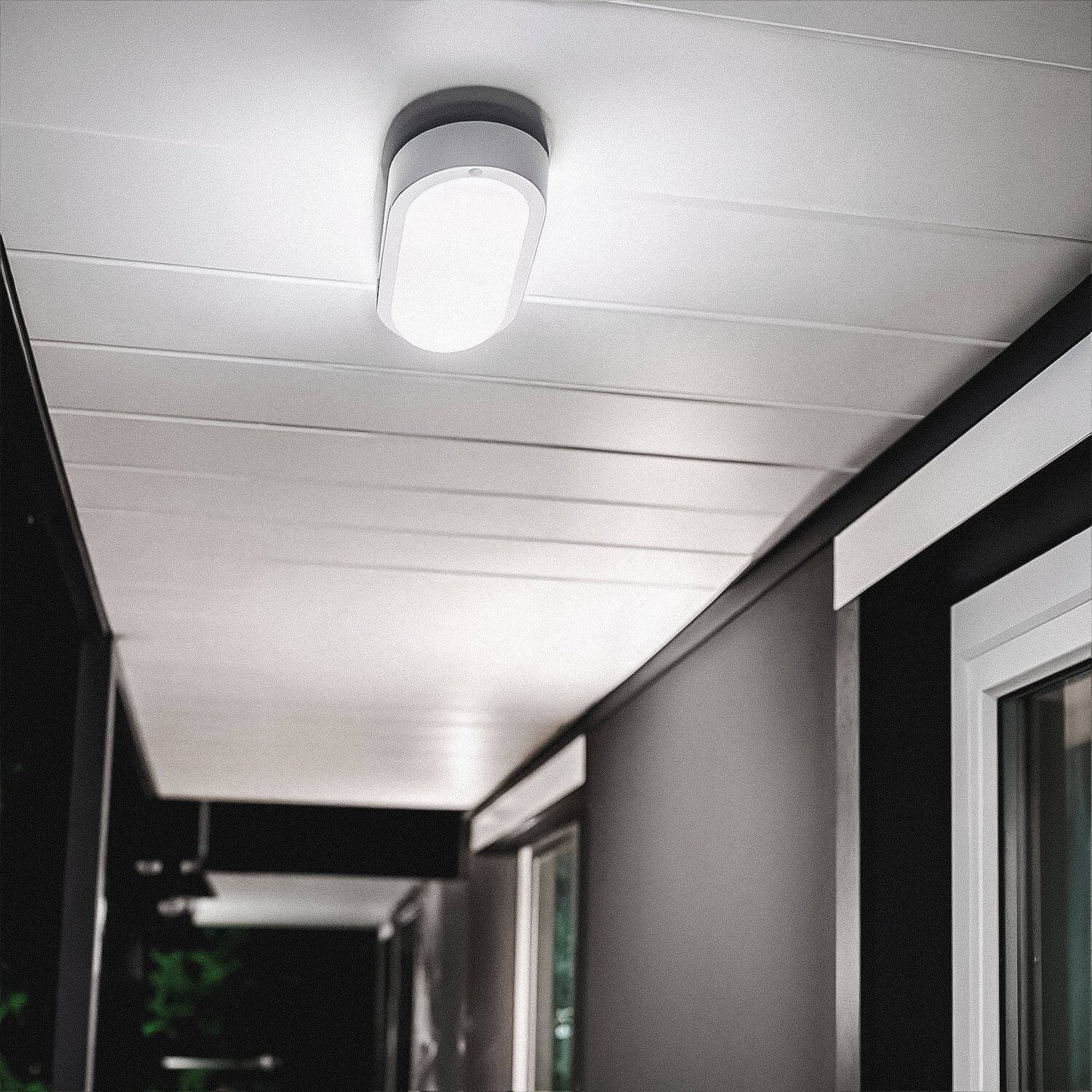 Plafón LED 15W Oval para Exterior 85x173 mm IP65 Hublot White
