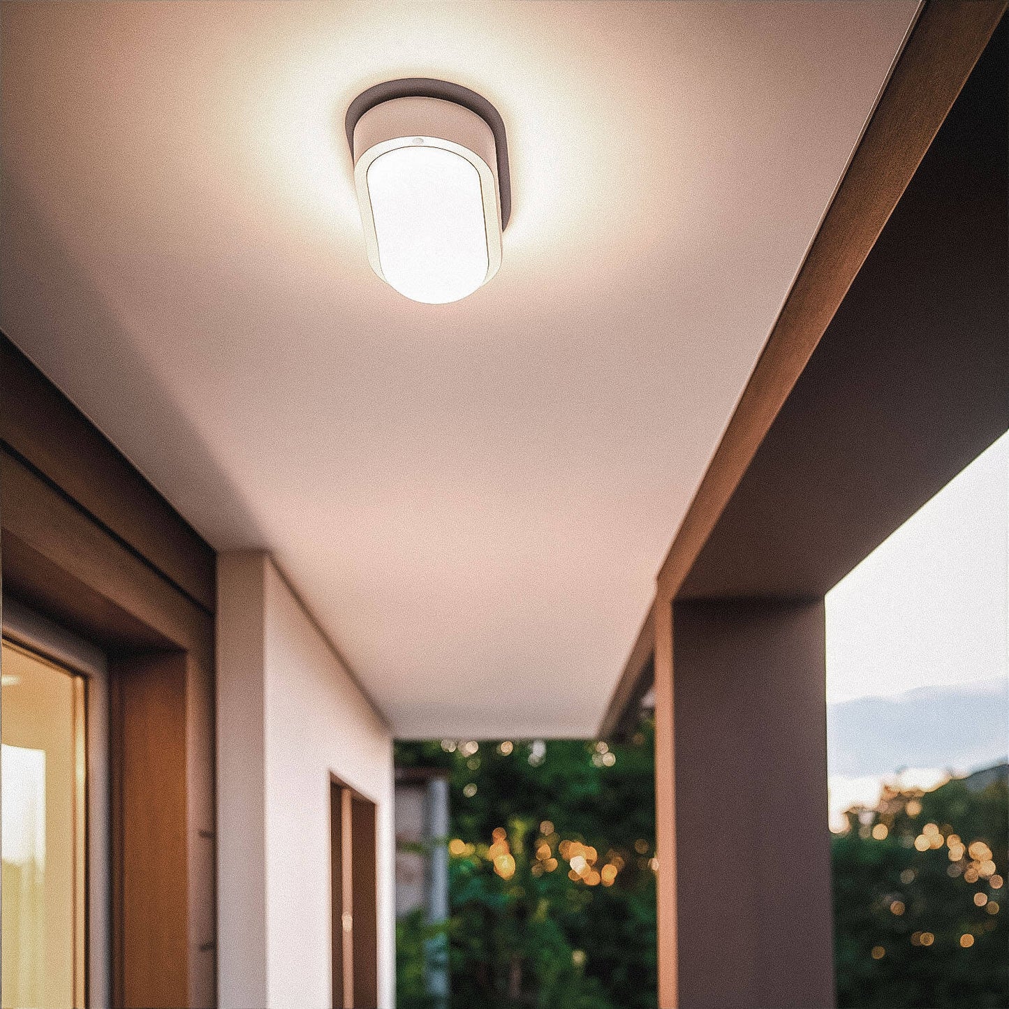 Plafón LED 15W Oval para Exterior 85x173 mm IP65 Hublot White