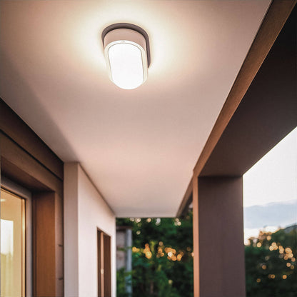 Plafón LED 15W Oval para Exterior 85x173 mm IP65 Hublot White
