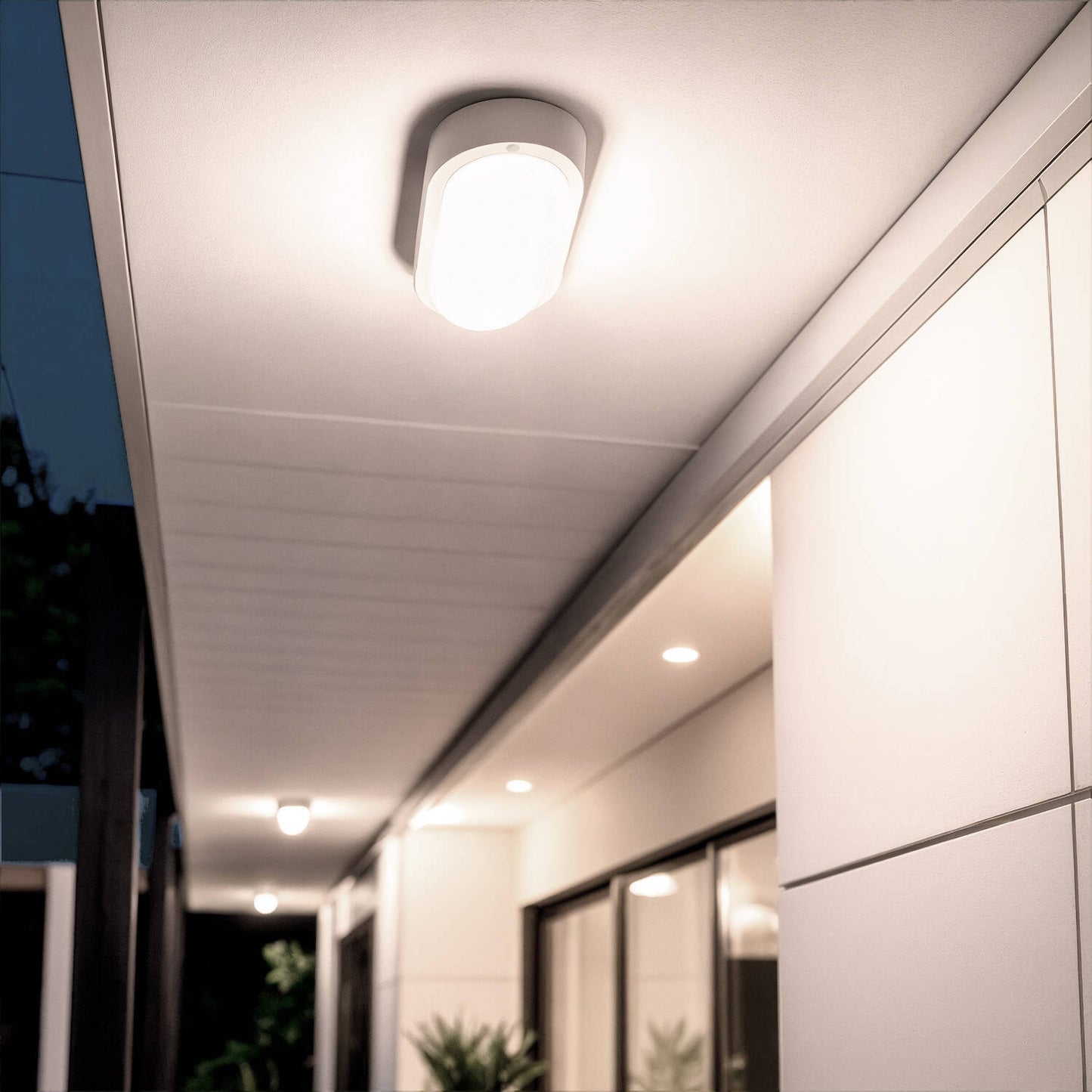 Plafón LED 15W Oval para Exterior 85x173 mm IP65 Hublot White