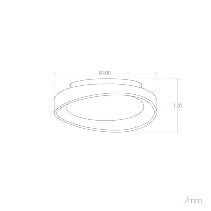 Plafón LED 17W Circular Ø400 mm CCT Seleccionable Unay