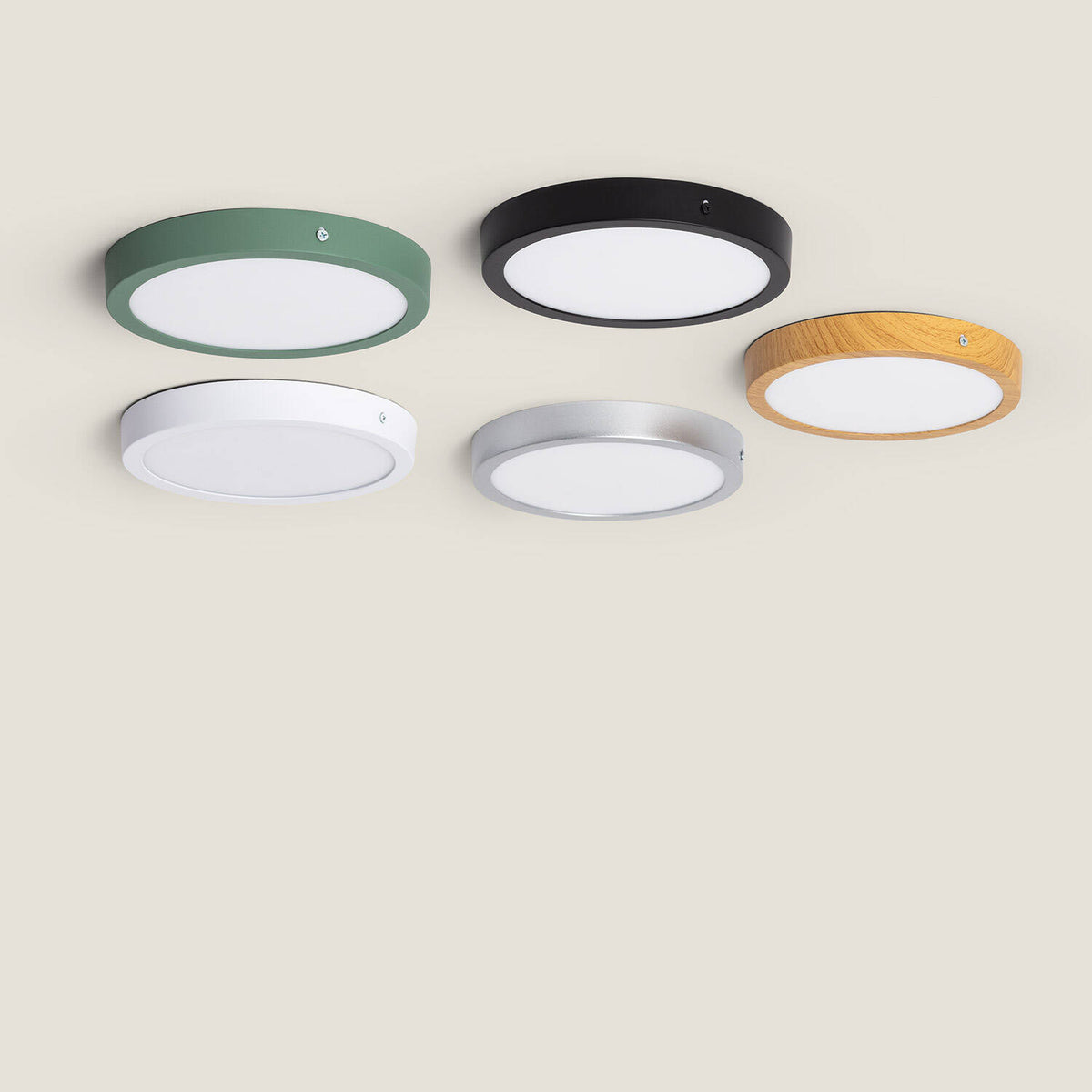 Plafón LED 18W Circular Aluminio Ø210 mm Slim CCT Seleccionable Galán SwitchDimm
