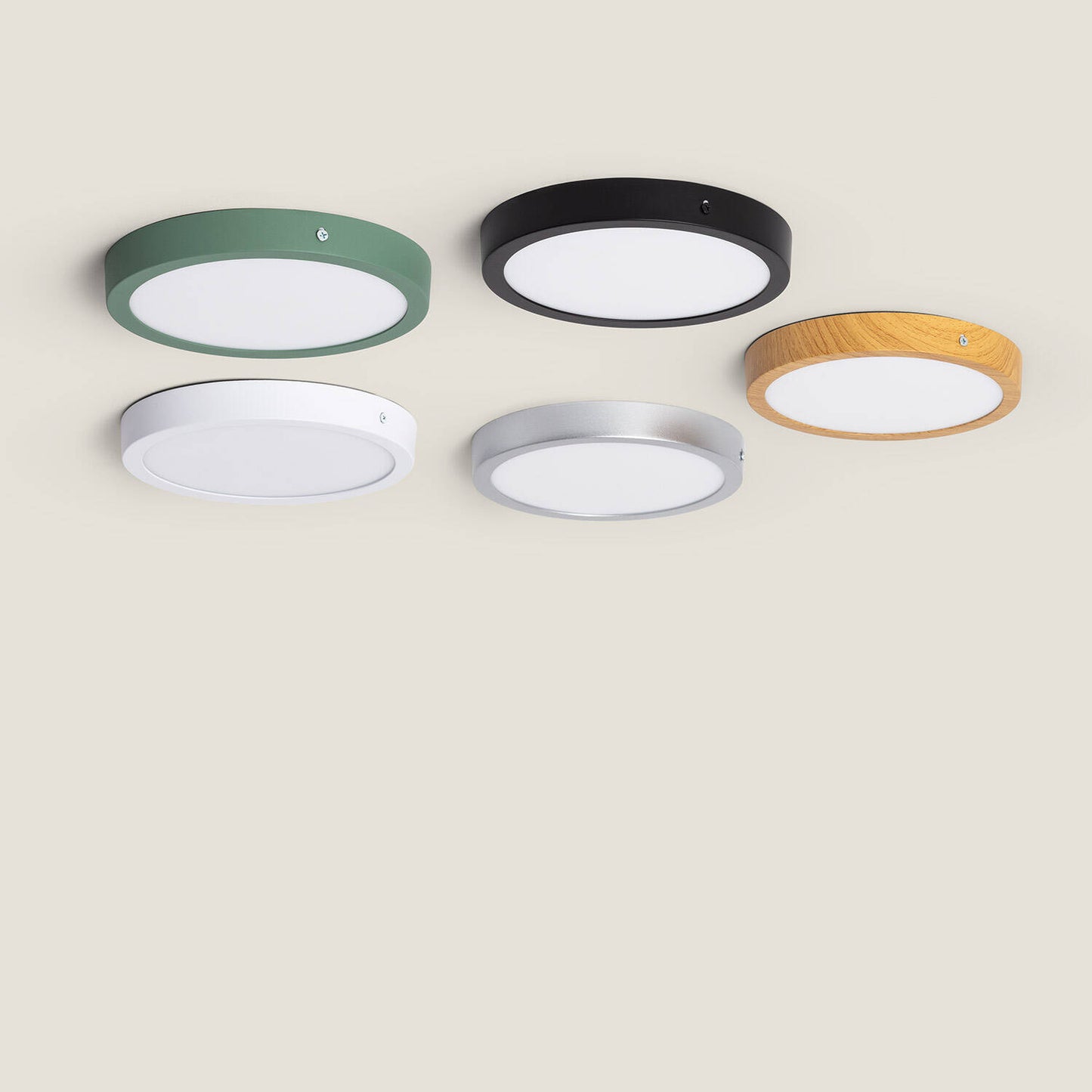 Plafón LED 18W Circular Aluminio Ø210 mm Slim CCT Seleccionable Galán SwitchDimm