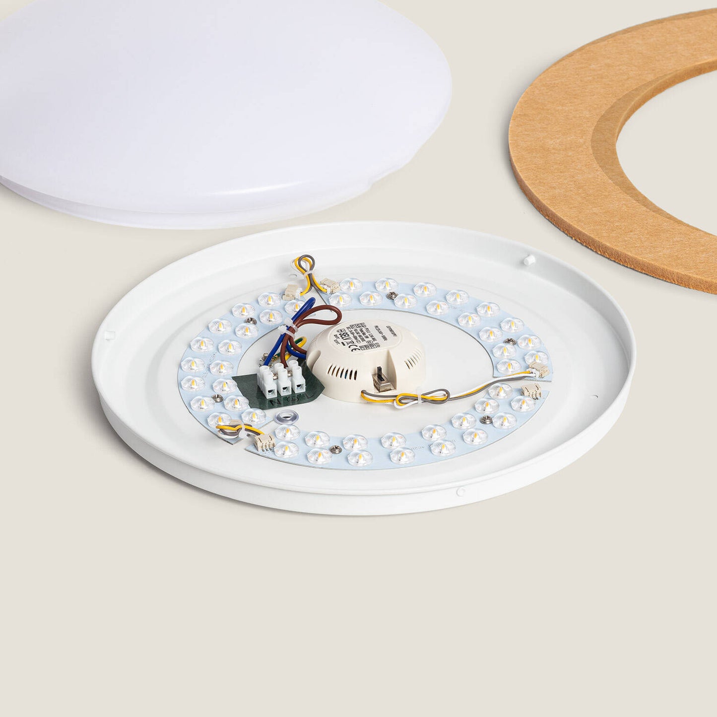Plafón LED Acústico 18W Circular Fieltro Ø460 mm CCT Seleccionable Lezhan