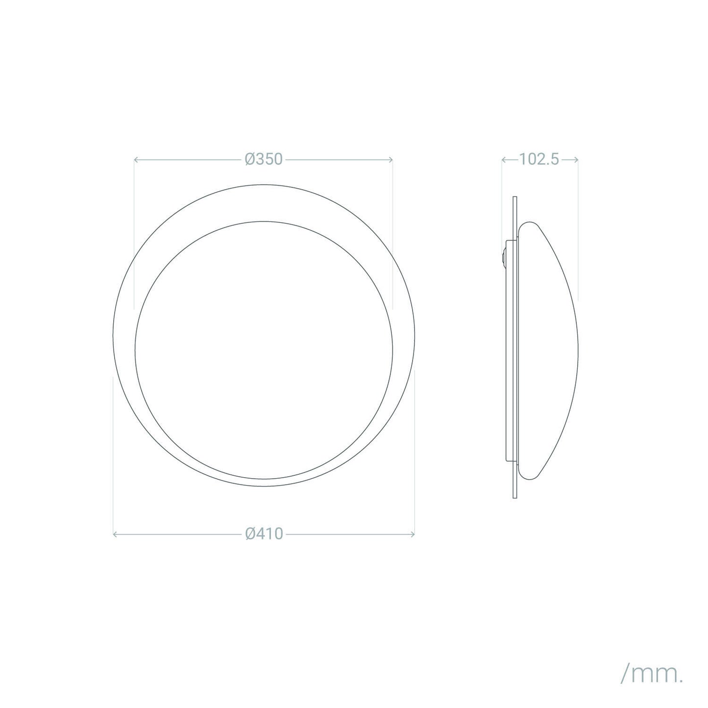 Plafón LED Acústico 18W Circular Fieltro Ø460 mm CCT Seleccionable Lezhan