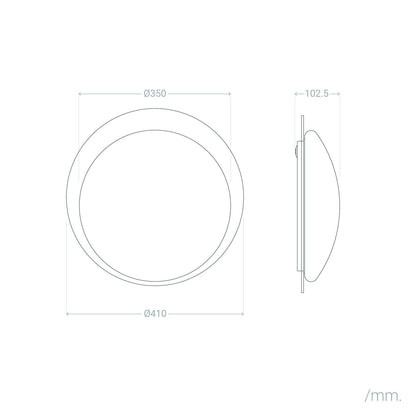 Plafón LED Acústico 18W Circular Fieltro Ø460 mm CCT Seleccionable Lezhan