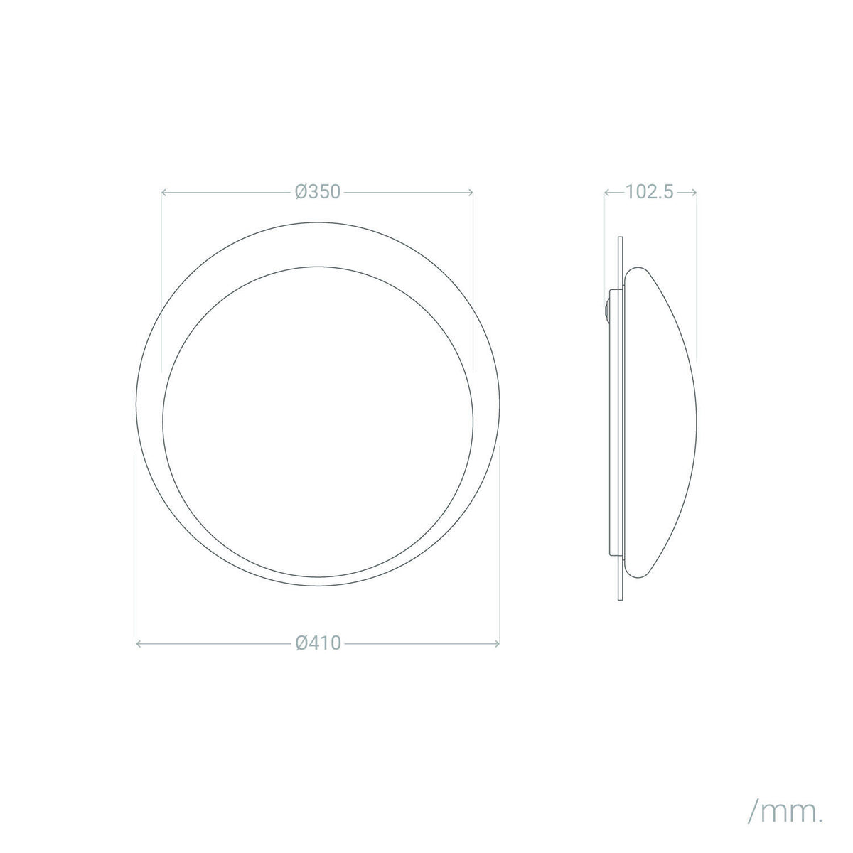 Plafón LED Acústico 18W Circular Fieltro Ø460 mm CCT Seleccionable Lezhan