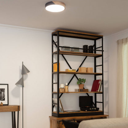 Plafón LED 18W Circular Madera y Aluminio Ø320 mm CCT Seleccionable Semi-Dari