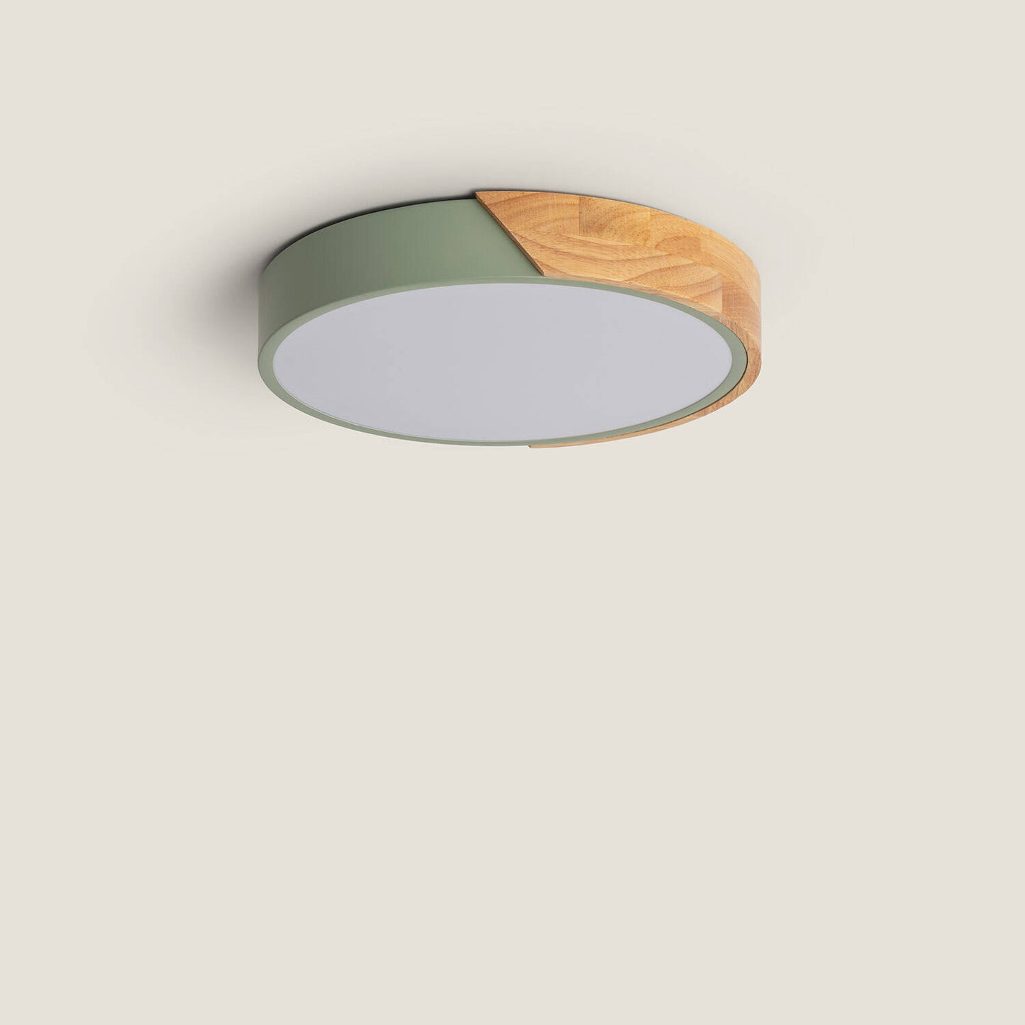 Plafón LED 18W Circular Madera y Aluminio Ø320 mm CCT Seleccionable Semi-Dari