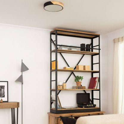 Plafón LED 18W Circular Madera y Aluminio Ø320 mm CCT Seleccionable Semi-Dari