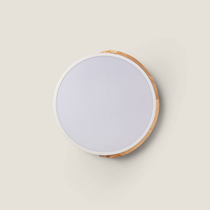 Plafón LED 18W Circular Madera y Aluminio Ø320 mm CCT Seleccionable Semi-Dari