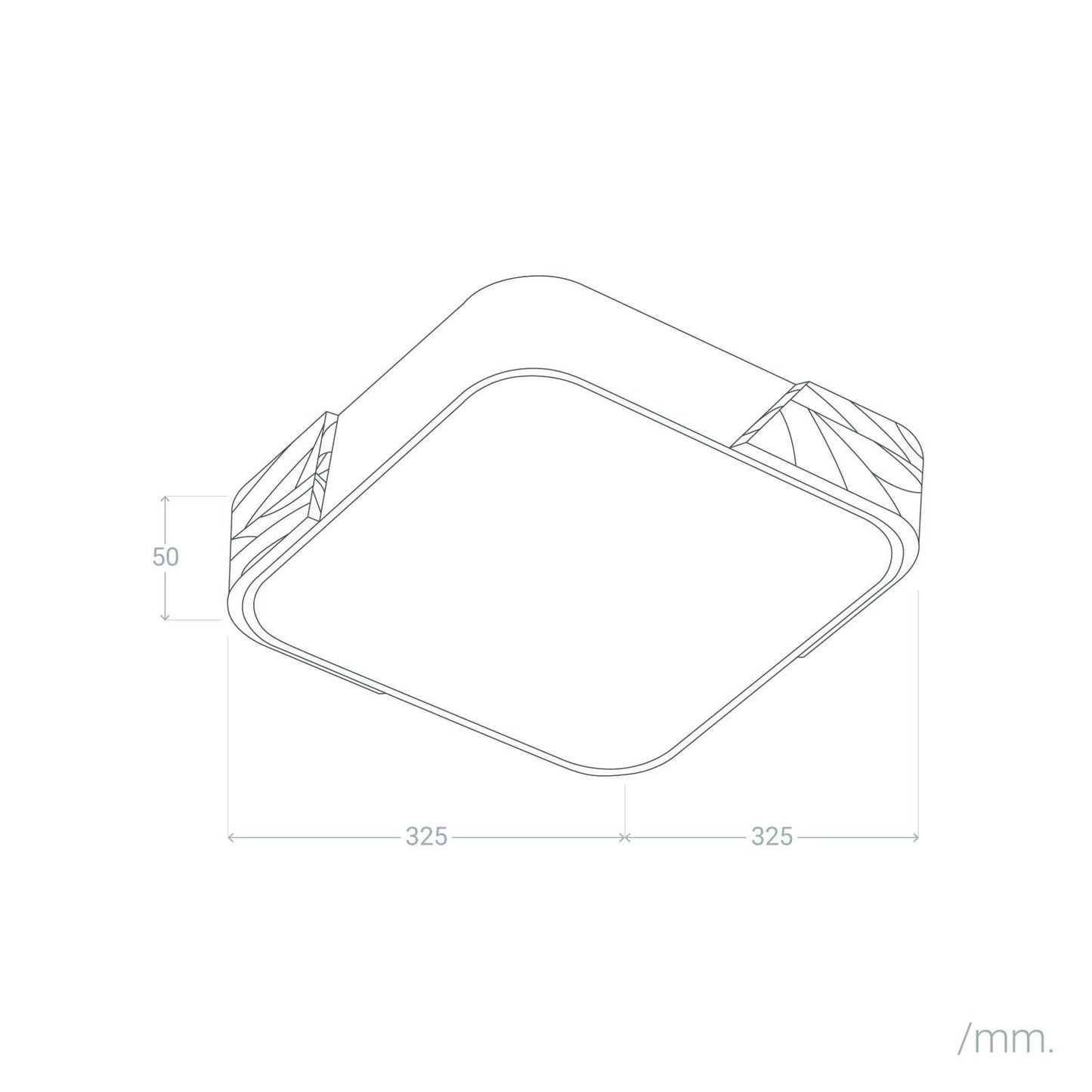 Plafón LED 18W Cuadrado Madera y Aluminio 325x325 mm CCT Seleccionable Semi-Dari