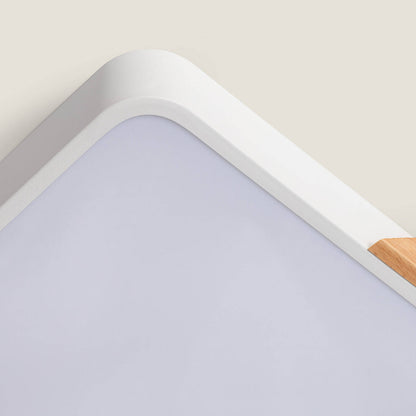 Plafón LED 18W Cuadrado Madera y Aluminio 325x325 mm CCT Seleccionable Semi-Dari
