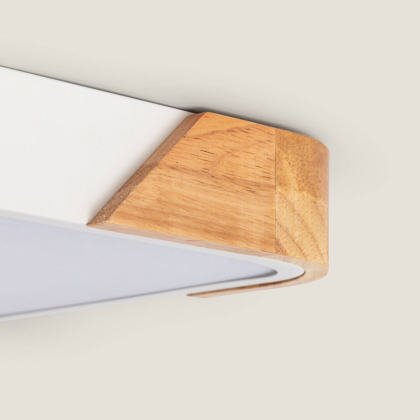 Plafón LED 18W Cuadrado Madera y Aluminio 325x325 mm CCT Seleccionable Semi-Dari