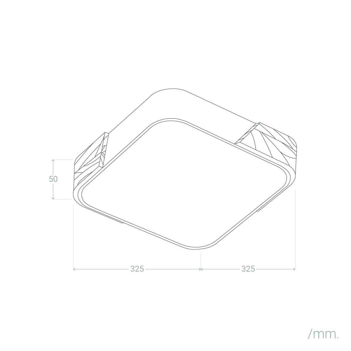 Plafón LED 18W Cuadrado Madera y Aluminio 325x325 mm CCT Seleccionable Semi-Dari