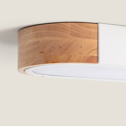 Plafón LED 18W Madera y Aluminio 140x650 mm CCT Seleccionable Dari Lang