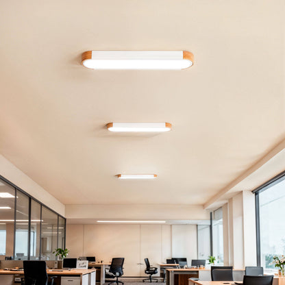 Plafón LED 18W Madera y Aluminio 140x650 mm CCT Seleccionable Dari Lang