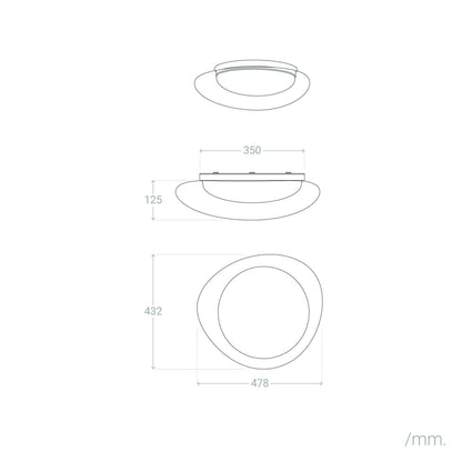 Plafón LED 18W Metal y Metacrilato CCT Seleccionable Camden M