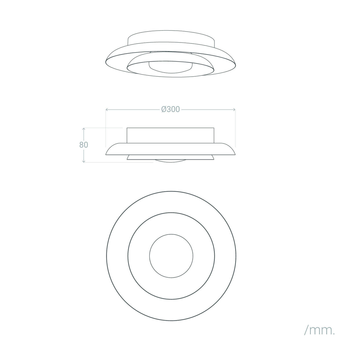 Plafón LED 20W Circular Metal Ø300 mm CCT Seleccionable Handen Telmor