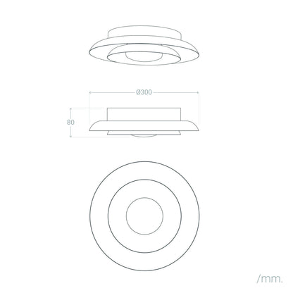 Plafón LED 20W Circular Metal Ø300 mm CCT Seleccionable Handen Telmor