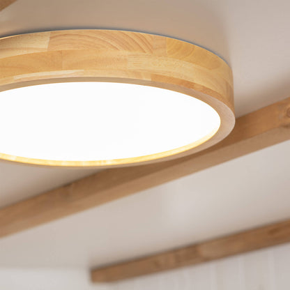 Plafón LED 20W Circular Madera Ø400 mm CCT Seleccionable Kayu