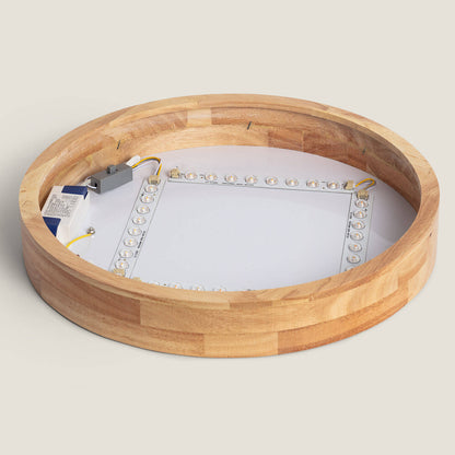 Plafón LED 20W Circular Madera Ø400 mm CCT Seleccionable Kayu