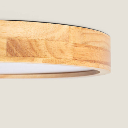 Plafón LED 20W Circular Madera Ø400 mm CCT Seleccionable Kayu