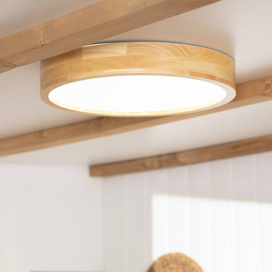 Plafón LED 20W Circular Madera Ø400 mm CCT Seleccionable Kayu