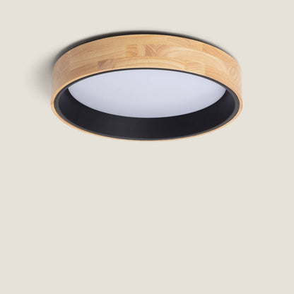 Plafón LED 20W Circular Madera y Aluminio Ø470 mm CCT Seleccionable Dari