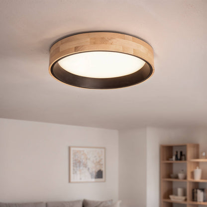 Plafón LED 20W Circular Madera y Aluminio Ø470 mm CCT Seleccionable Dari