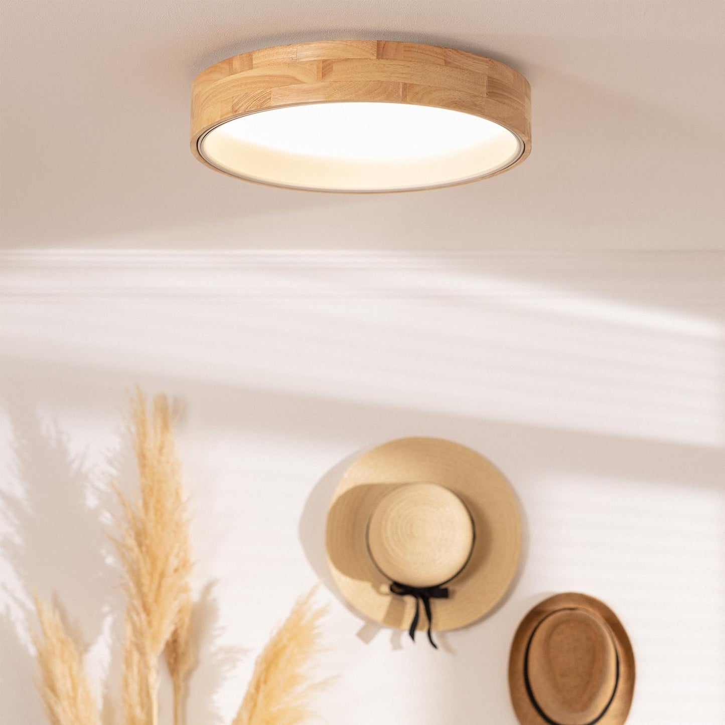 Plafón LED 20W Circular Madera y Aluminio Ø470 mm CCT Seleccionable Dari