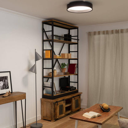 Plafón LED 20W Circular Metal Ø450 mm Negro Design