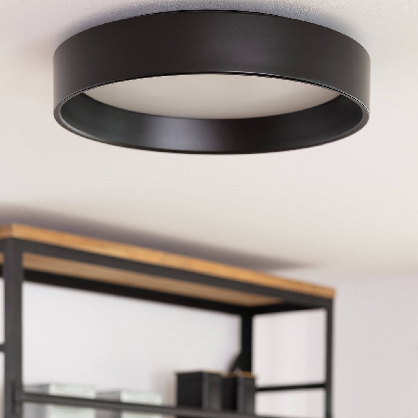 Plafón LED 20W Circular Metal Ø450 mm Negro Design