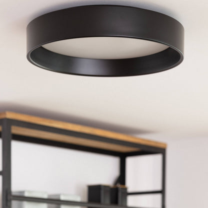Plafón LED 20W Circular Metal Ø450 mm Negro Design