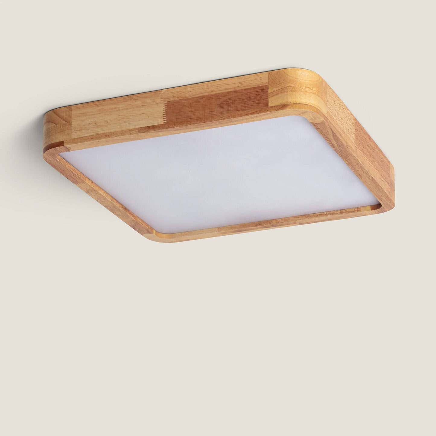 Plafón LED 20W Cuadrado Madera 400x400 mm CCT Seleccionable Kayu