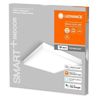 Plafón LED 22W CCT Seleccionable Cuadrado 400x400 mm Smart+ WiFi ORBIS LEDVANCE 4099854475511