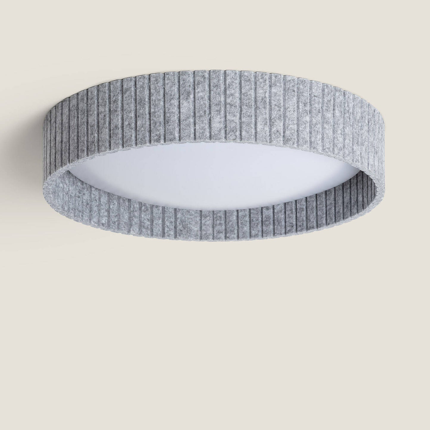 Plafón LED Acústico 24W Circular Fieltro Ø500 mm CCT Seleccionable Kaptyn