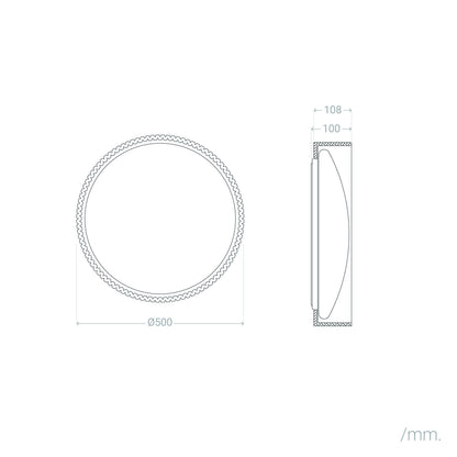 Plafón LED Acústico 24W Circular Fieltro Ø500 mm CCT Seleccionable Kaptyn