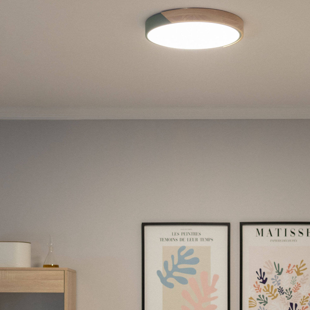 Plafón LED 24W Circular Madera y Aluminio Ø418 mm CCT Seleccionable Semi-Dari