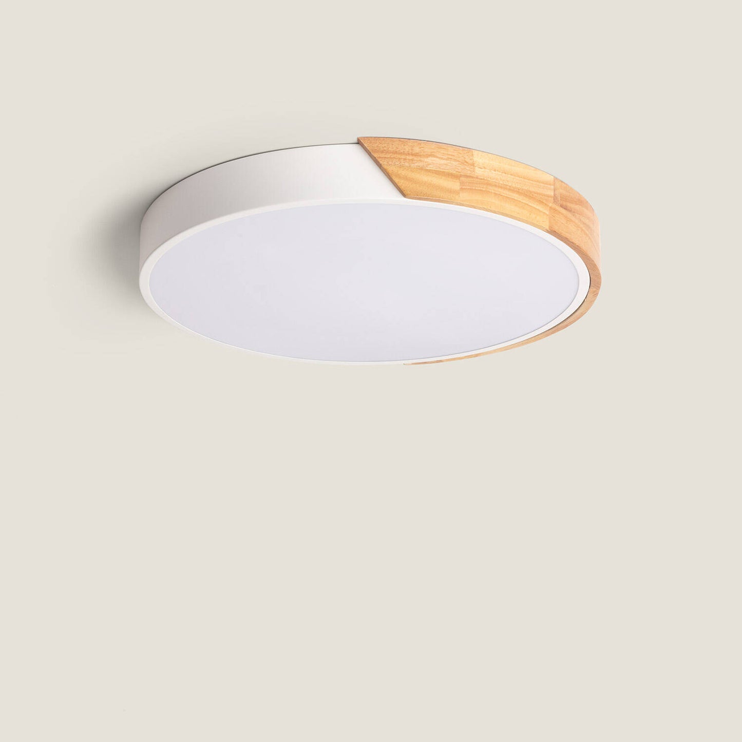 Plafón LED 24W Circular Madera y Aluminio Ø418 mm CCT Seleccionable Semi-Dari