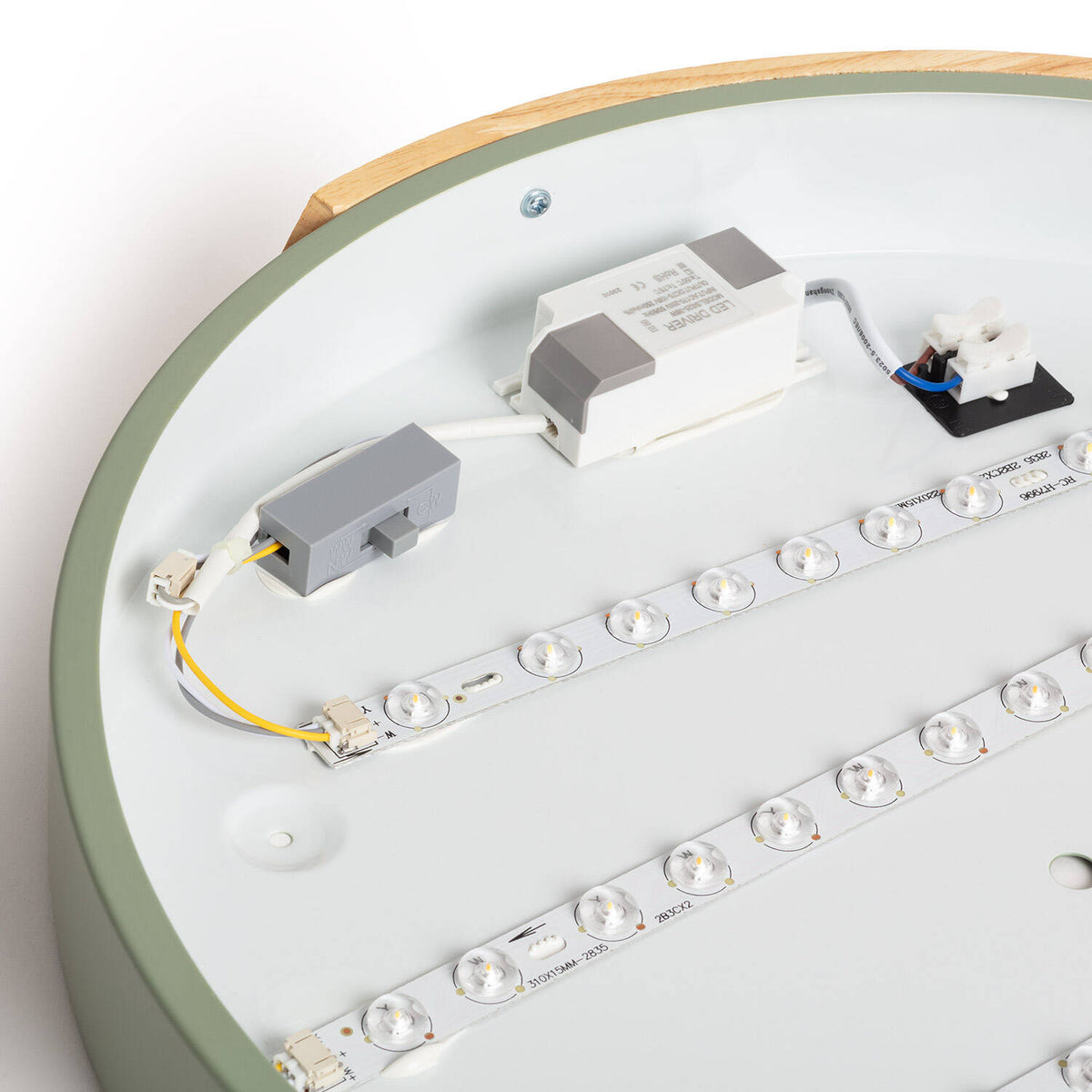 Plafón LED 24W Circular Madera y Aluminio Ø418 mm CCT Seleccionable Semi-Dari