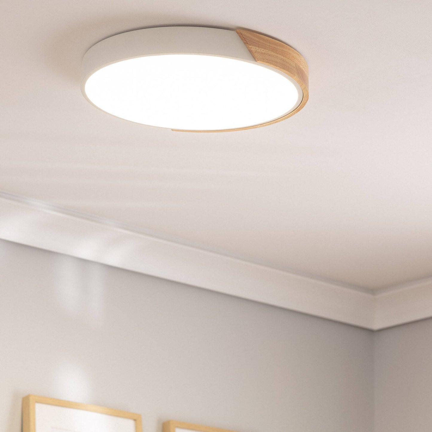 Plafón LED 24W Circular Madera y Aluminio Ø418 mm CCT Seleccionable Semi-Dari