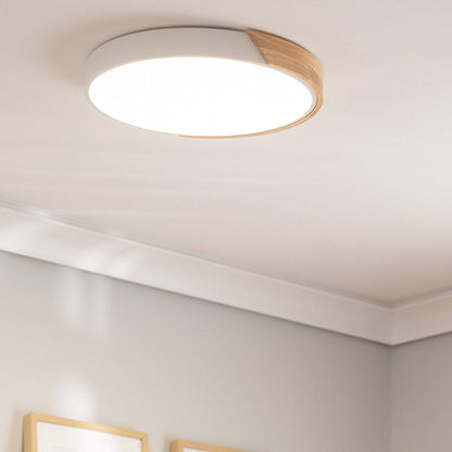 Plafón LED 24W Circular Madera y Aluminio Ø418 mm CCT Seleccionable Semi-Dari