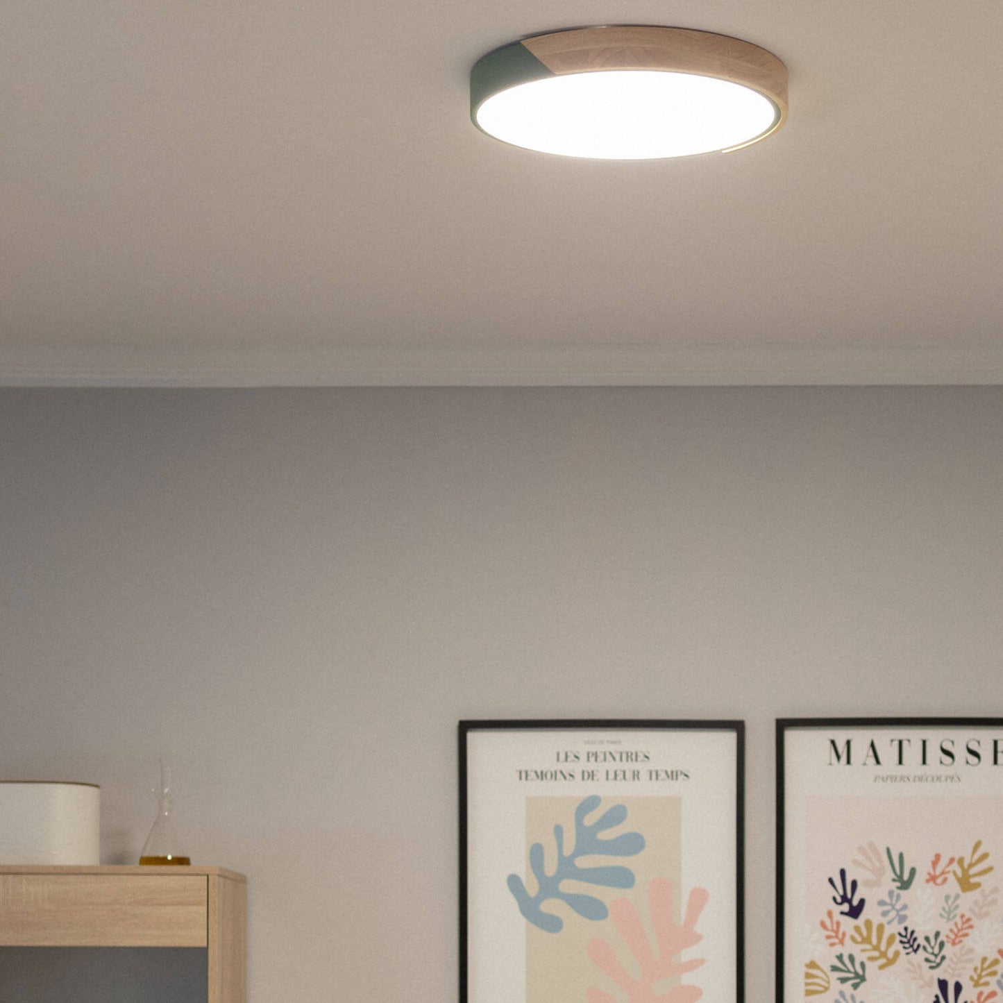 Plafón LED 24W Circular Madera y Aluminio Ø418 mm CCT Seleccionable Semi-Dari