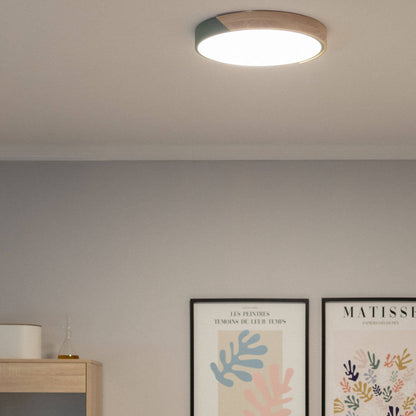 Plafón LED 24W Circular Madera y Aluminio Ø418 mm CCT Seleccionable Semi-Dari