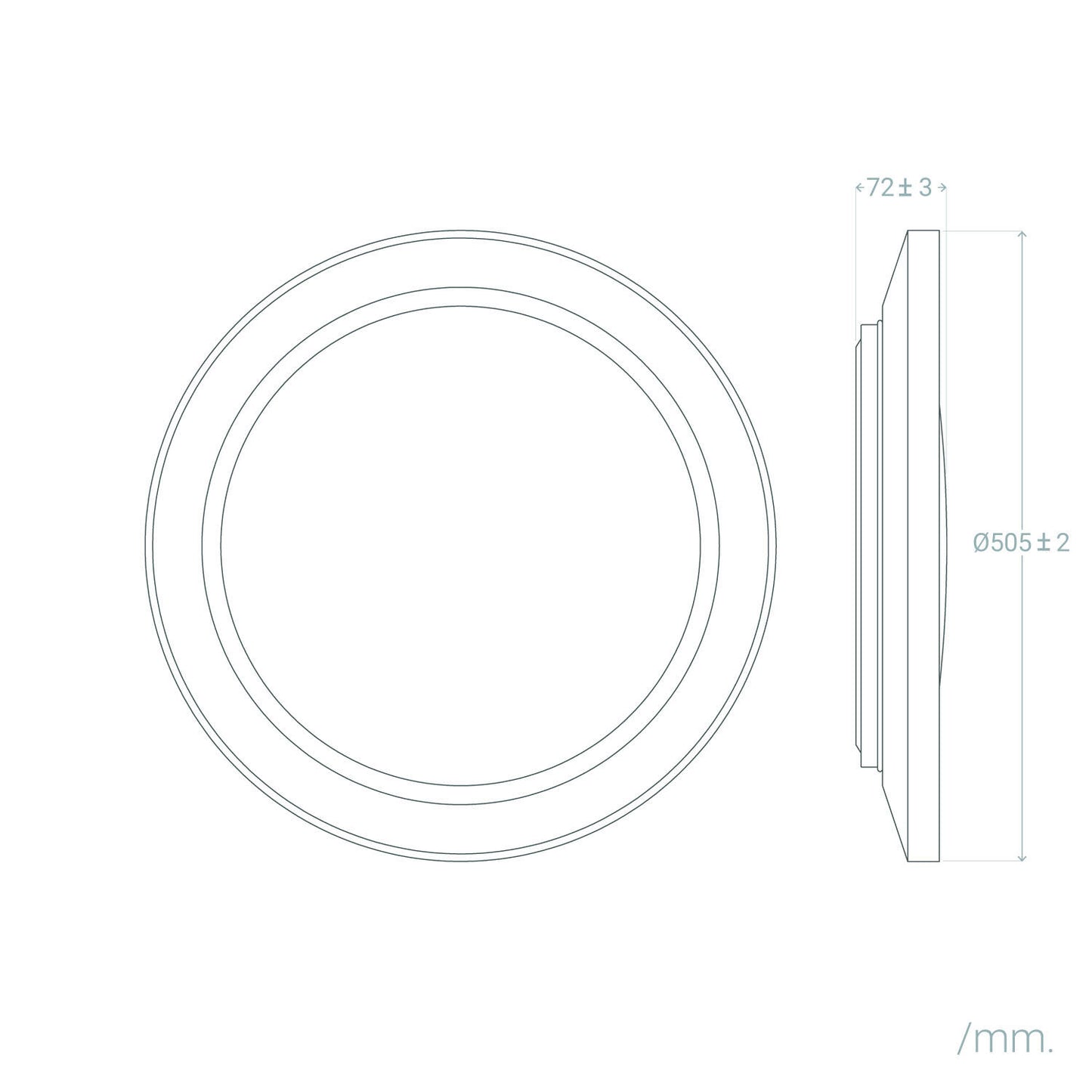 Plafón LED 24W Circular Metal Karry Ø500 mm CCT Seleccionable