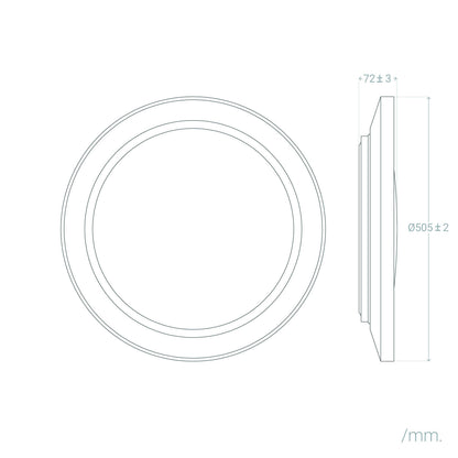 Plafón LED 24W Circular Metal Karry Ø500 mm CCT Seleccionable