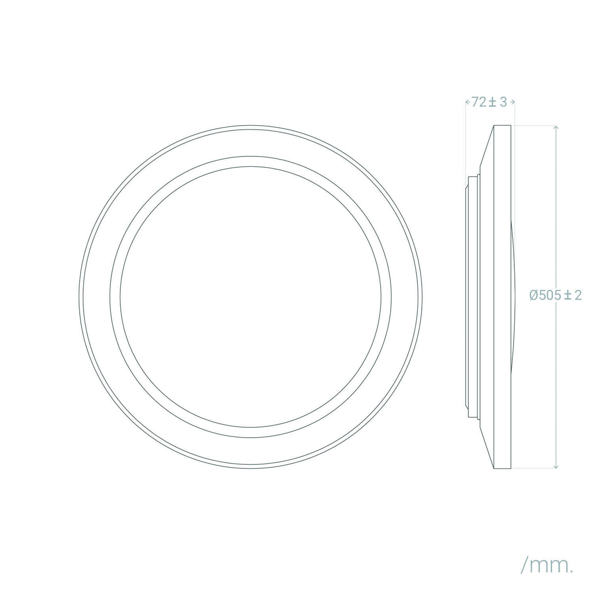 Plafón LED 24W Circular Metal Karry Ø500 mm CCT Seleccionable