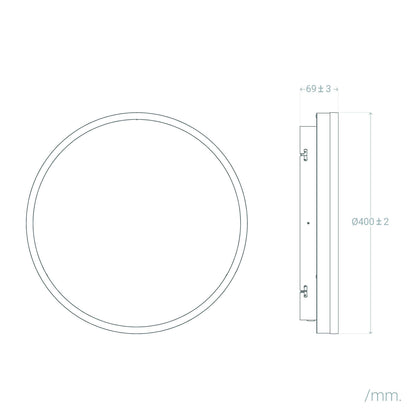 Plafón LED 24W Circular Metal CCT Seleccionable Zuse